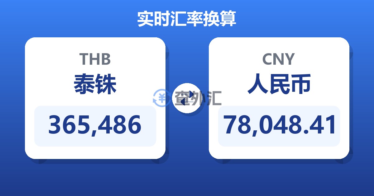 365,486泰铢兑人民币
