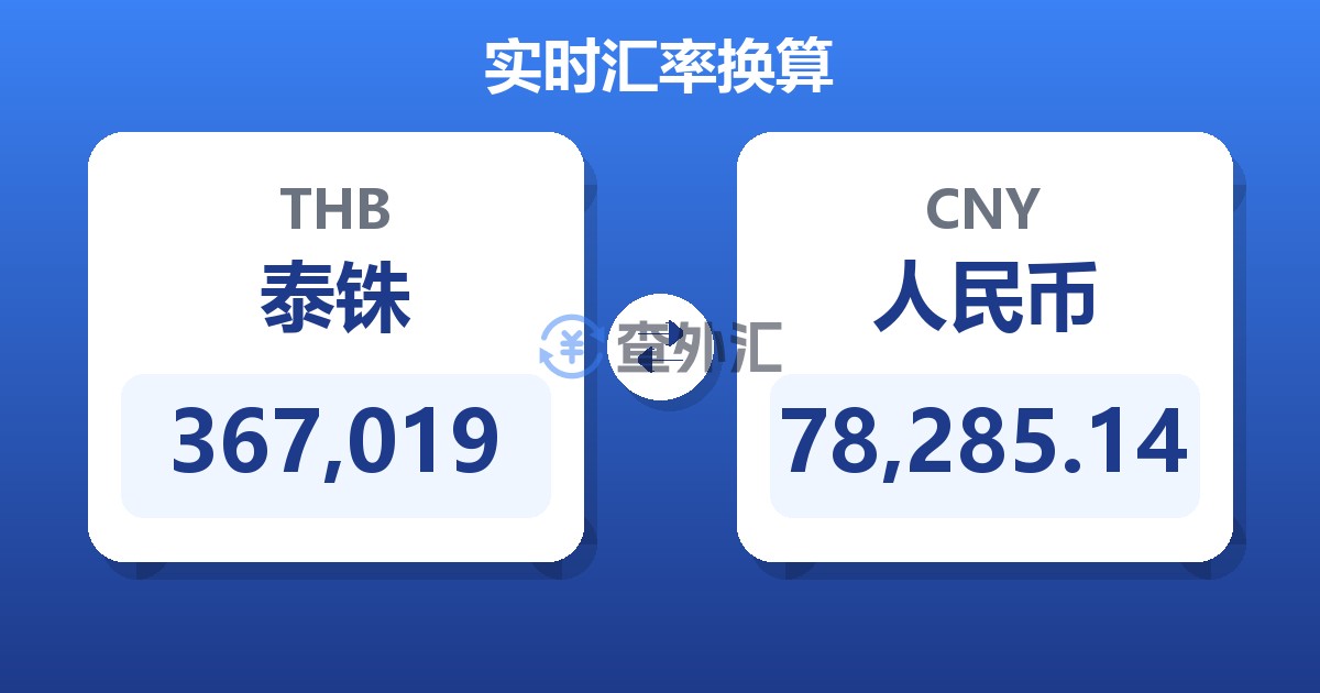 367,019泰铢兑人民币