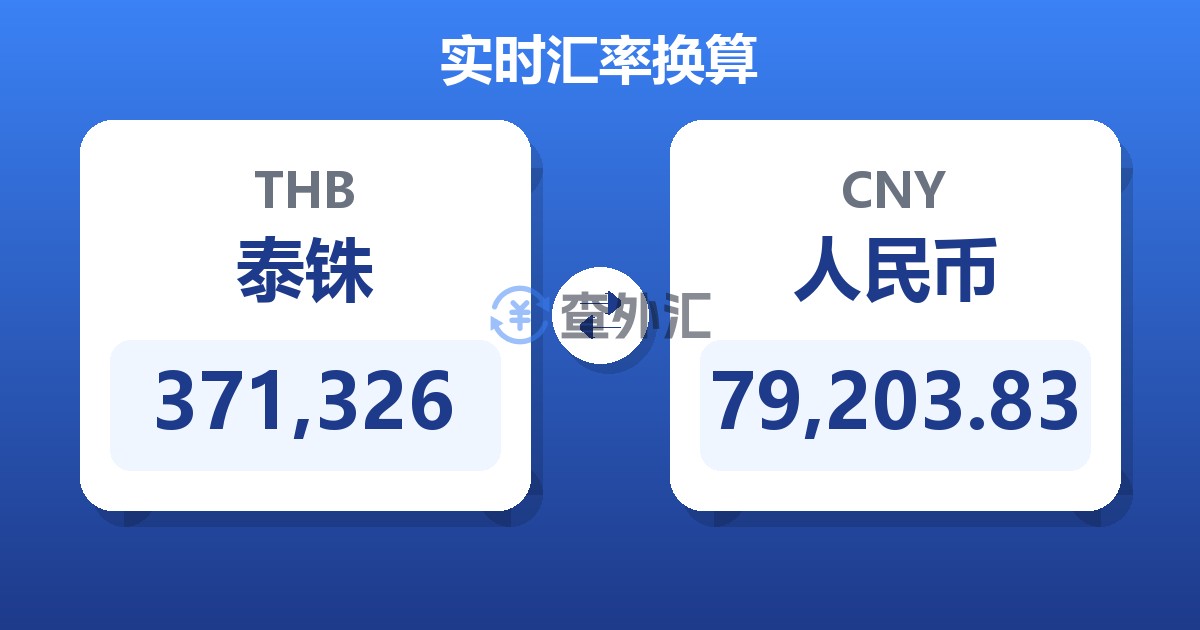 371,326泰铢兑人民币
