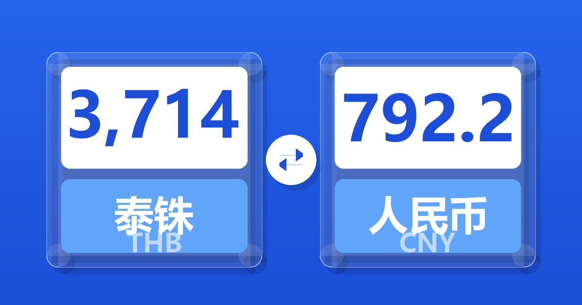 3,714泰铢兑人民币