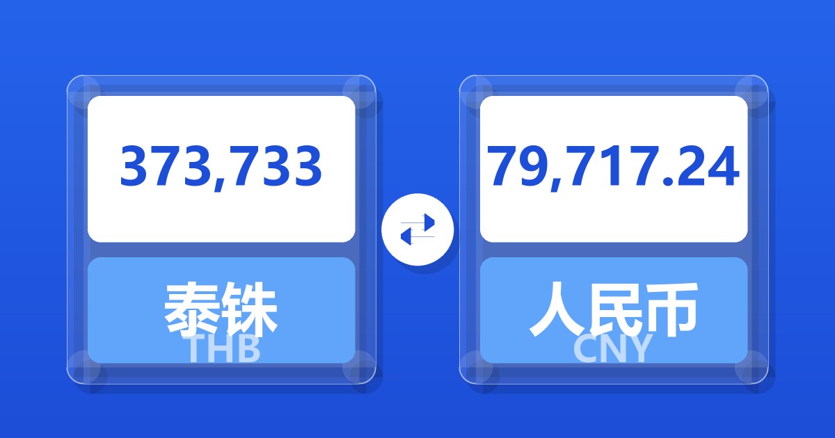 373,733泰铢兑人民币