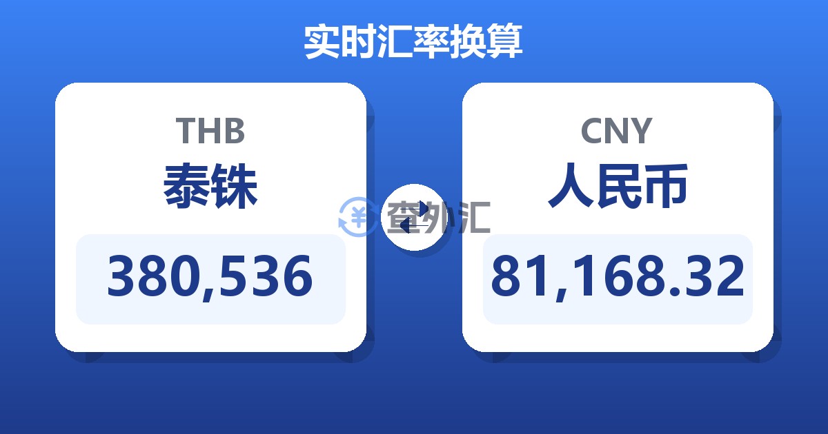 380,536泰铢兑人民币