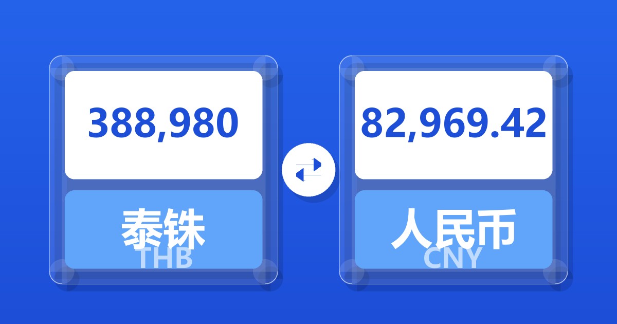 388,980泰铢兑人民币