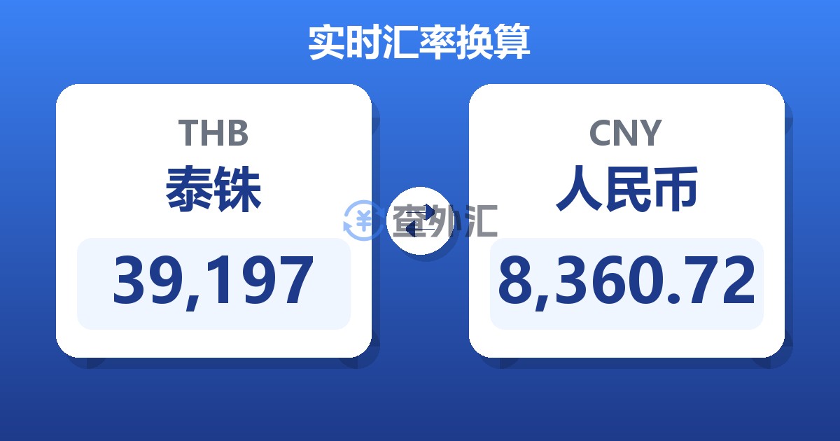39,197泰铢兑人民币
