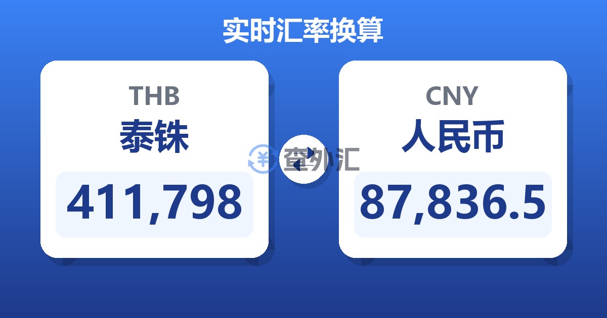411,798泰铢兑人民币