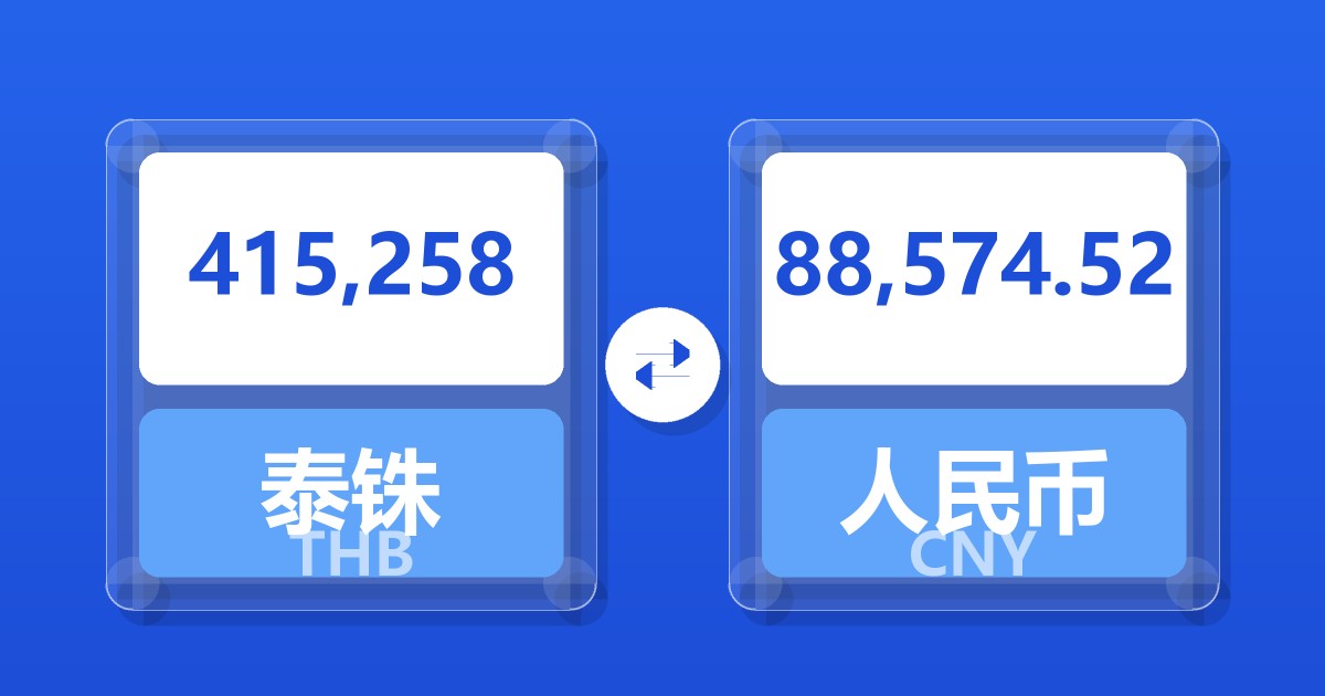 415,258泰铢兑人民币