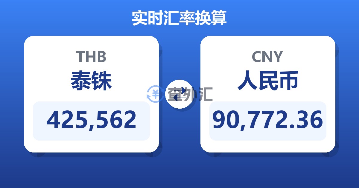 425,562泰铢兑人民币