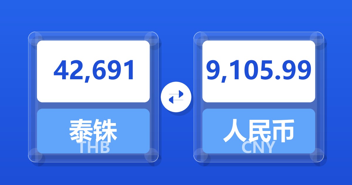 42,691泰铢兑人民币