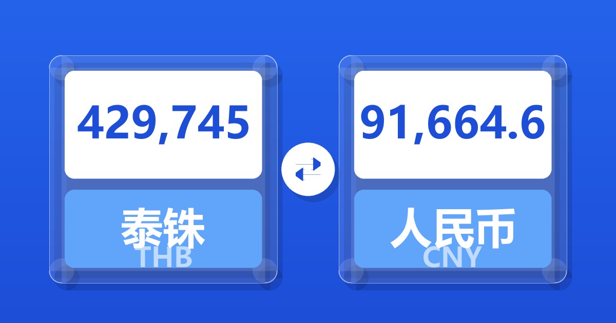429,745泰铢兑人民币