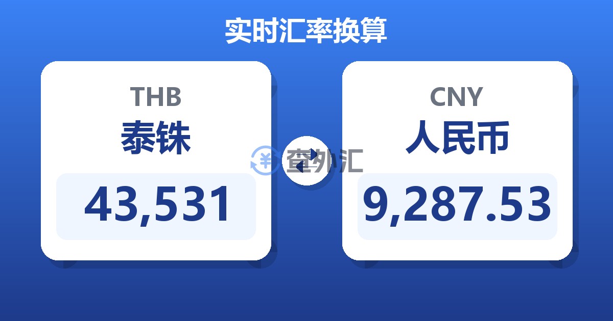 43,531泰铢兑人民币