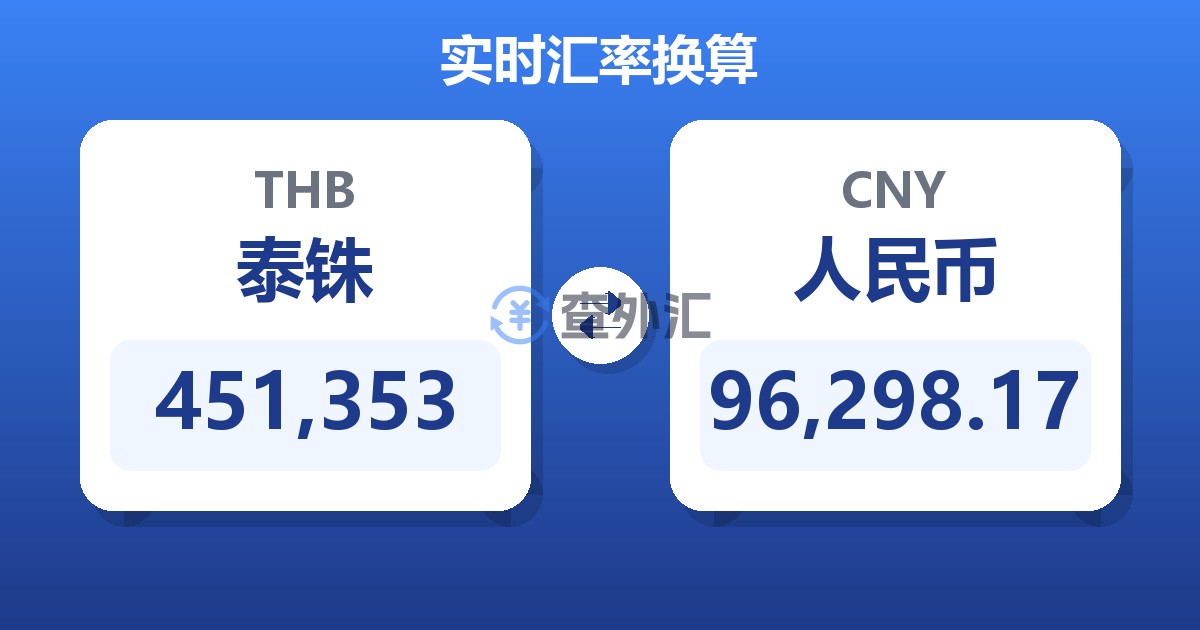451,353泰铢兑人民币