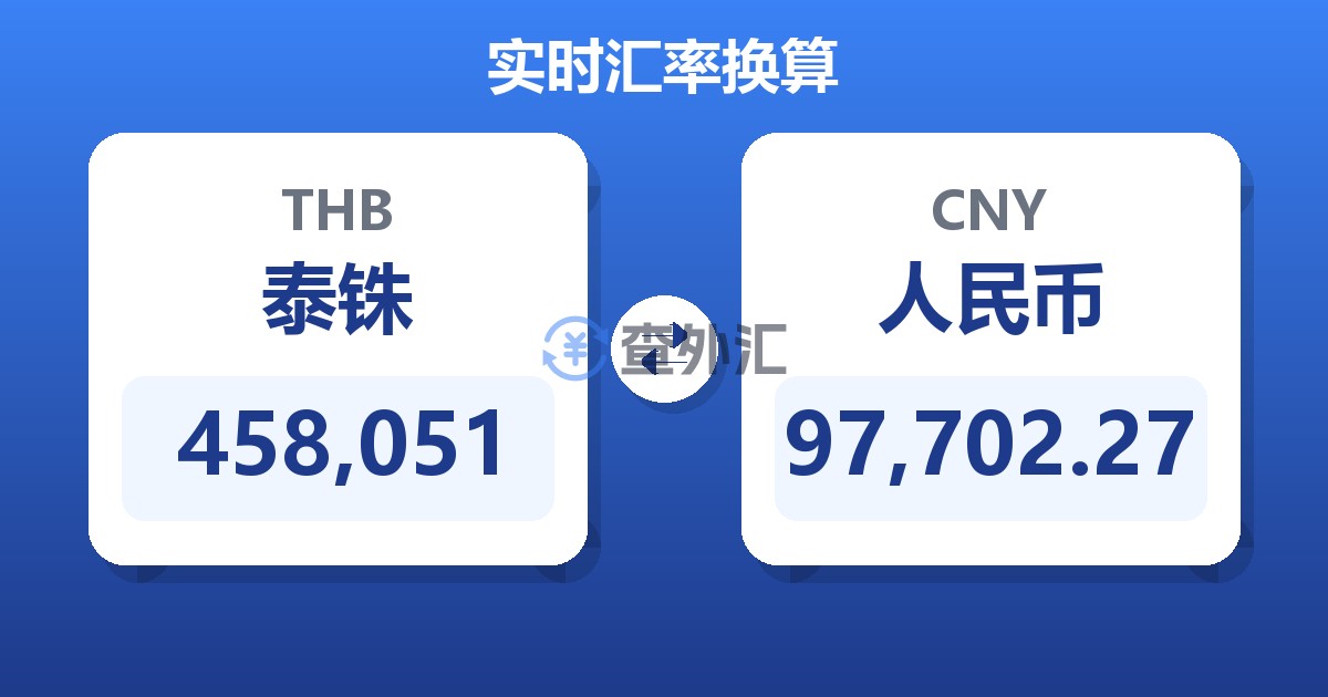 458,051泰铢兑人民币