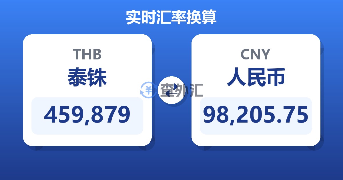 459,879泰铢兑人民币