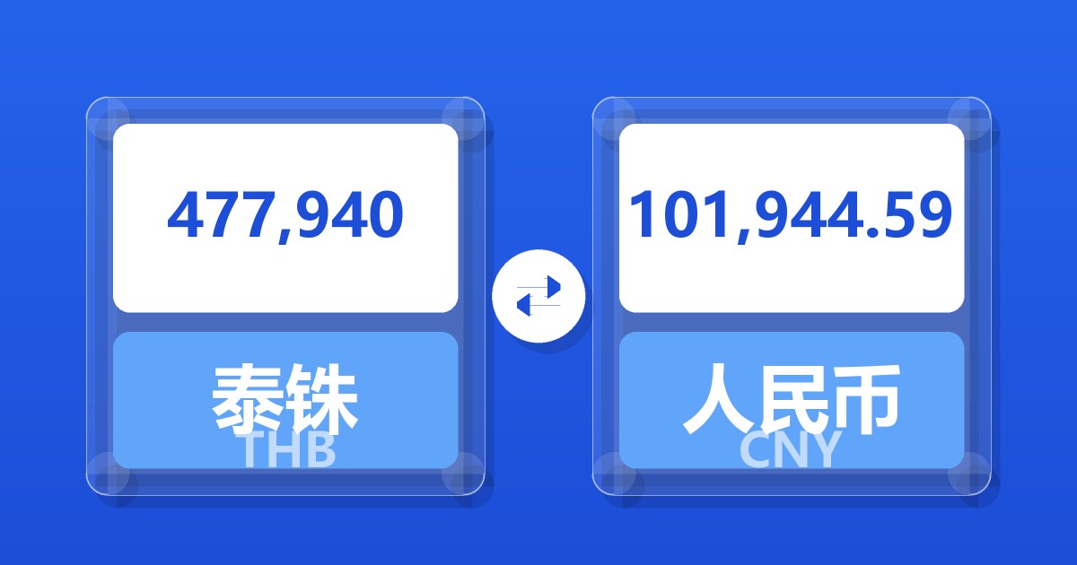 477,940泰铢兑人民币