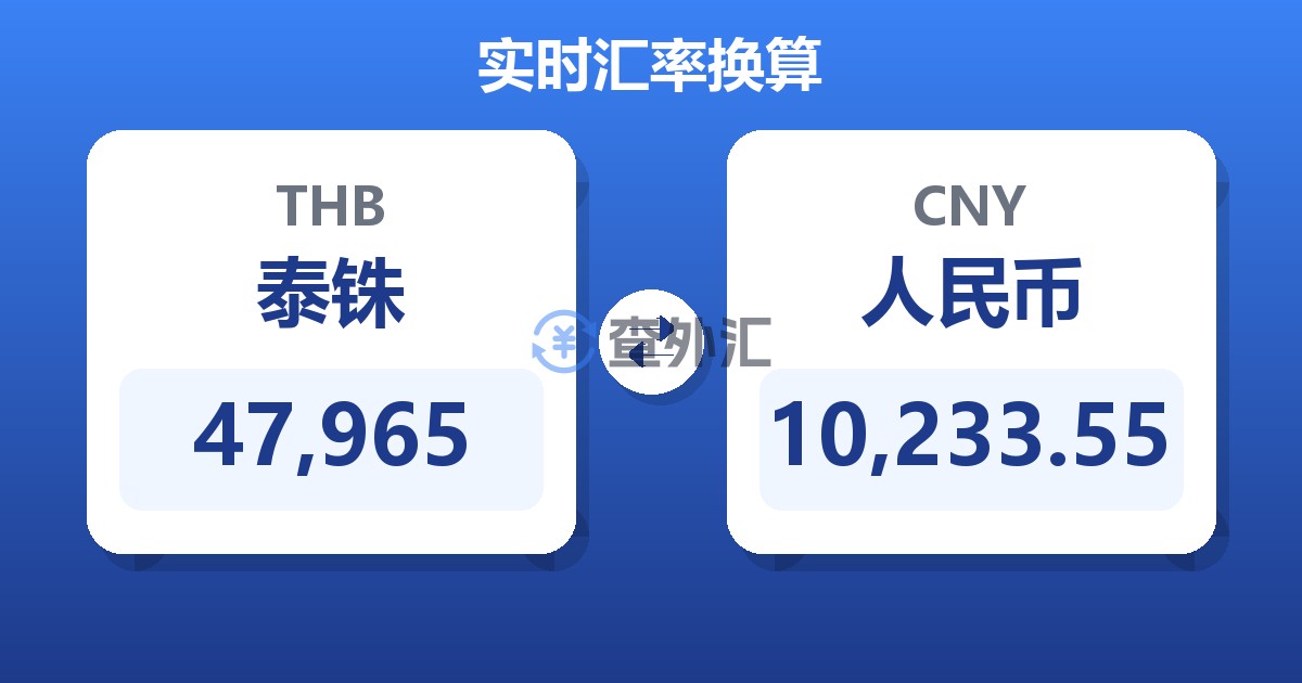 47,965泰铢兑人民币