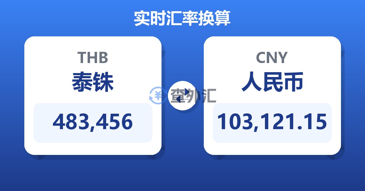 483,456泰铢兑人民币