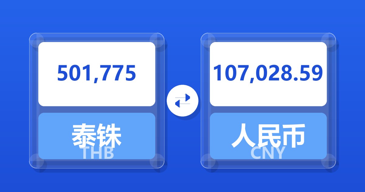 501,775泰铢兑人民币