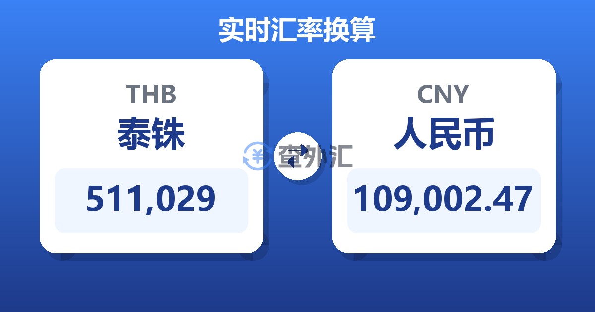 511,029泰铢兑人民币