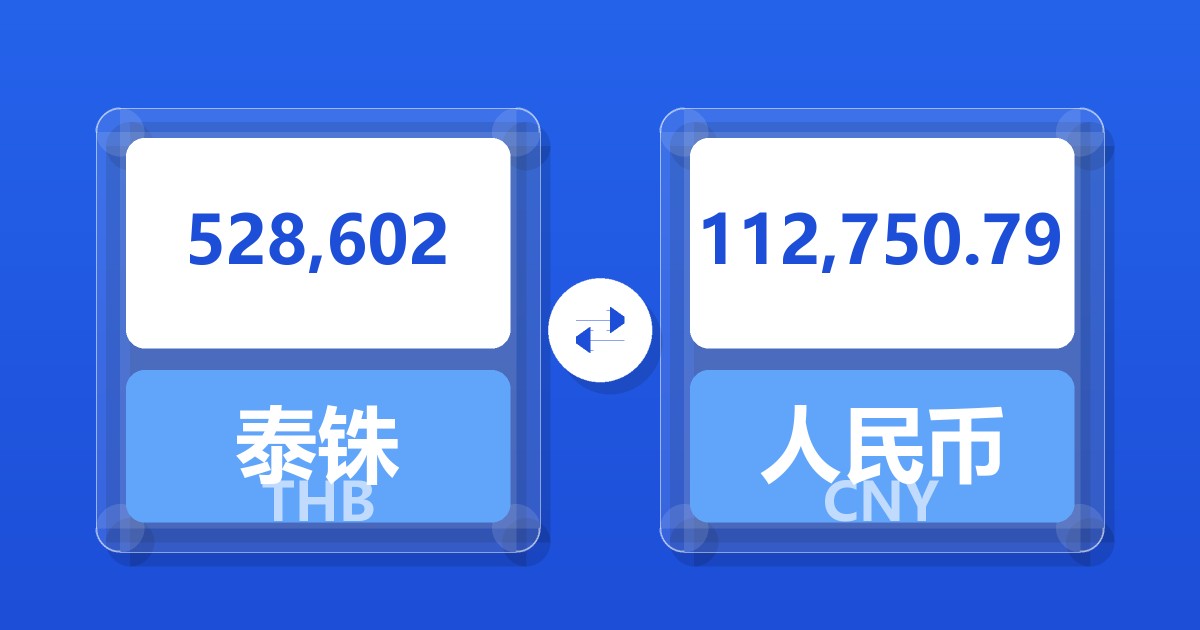 528,602泰铢兑人民币