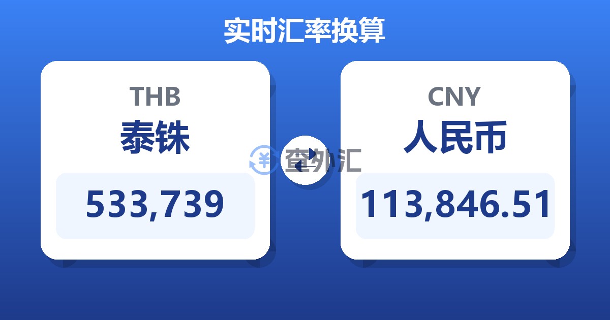 533,739泰铢兑人民币