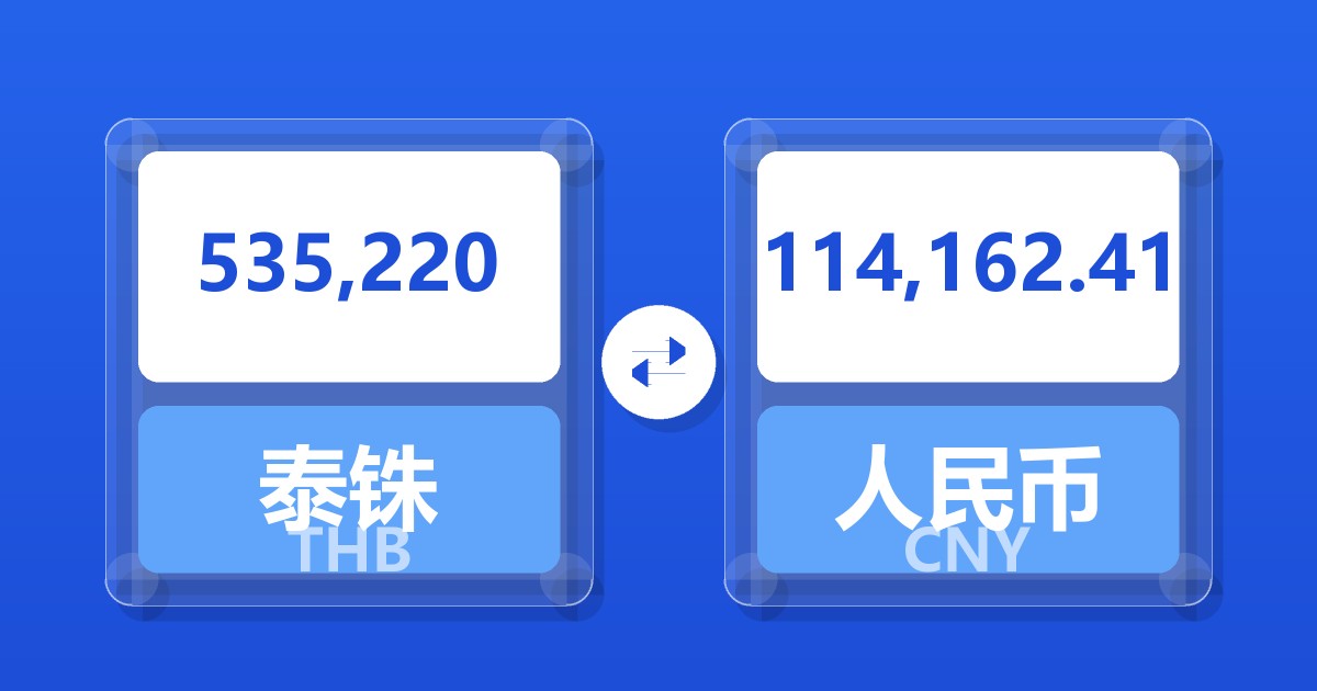 535,220泰铢兑人民币