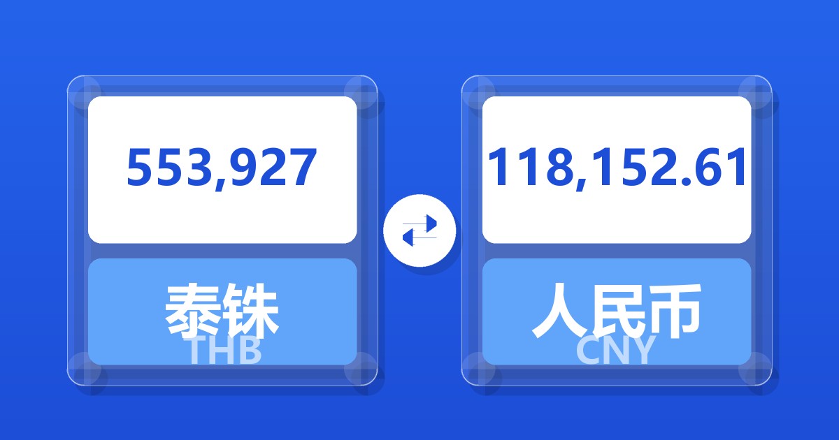 553,927泰铢兑人民币