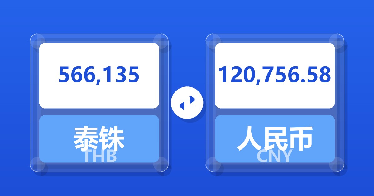 566,135泰铢兑人民币