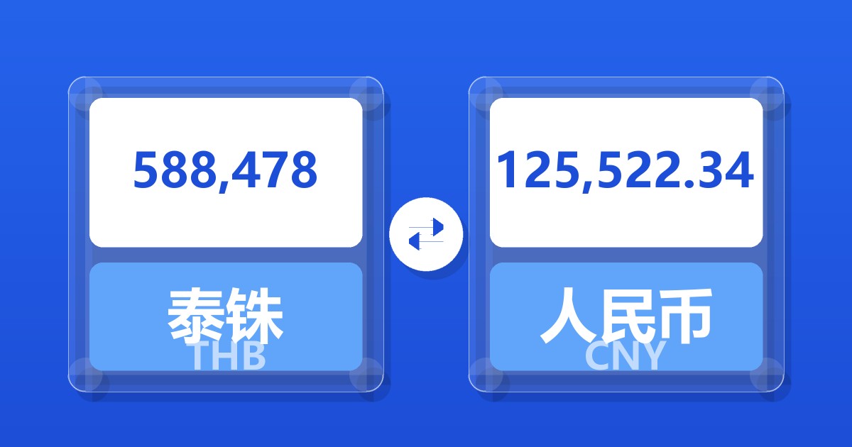 588,478泰铢兑人民币