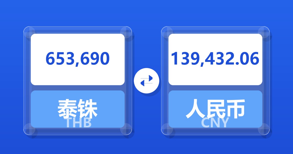 653,690泰铢兑人民币