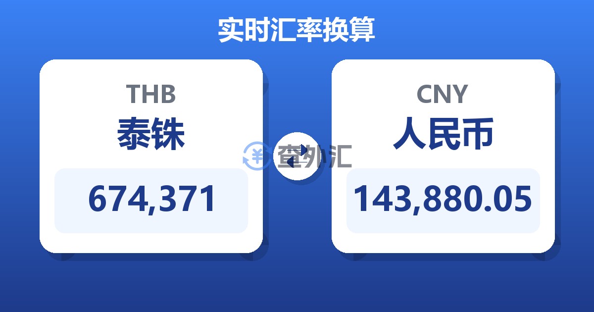 674,371泰铢兑人民币