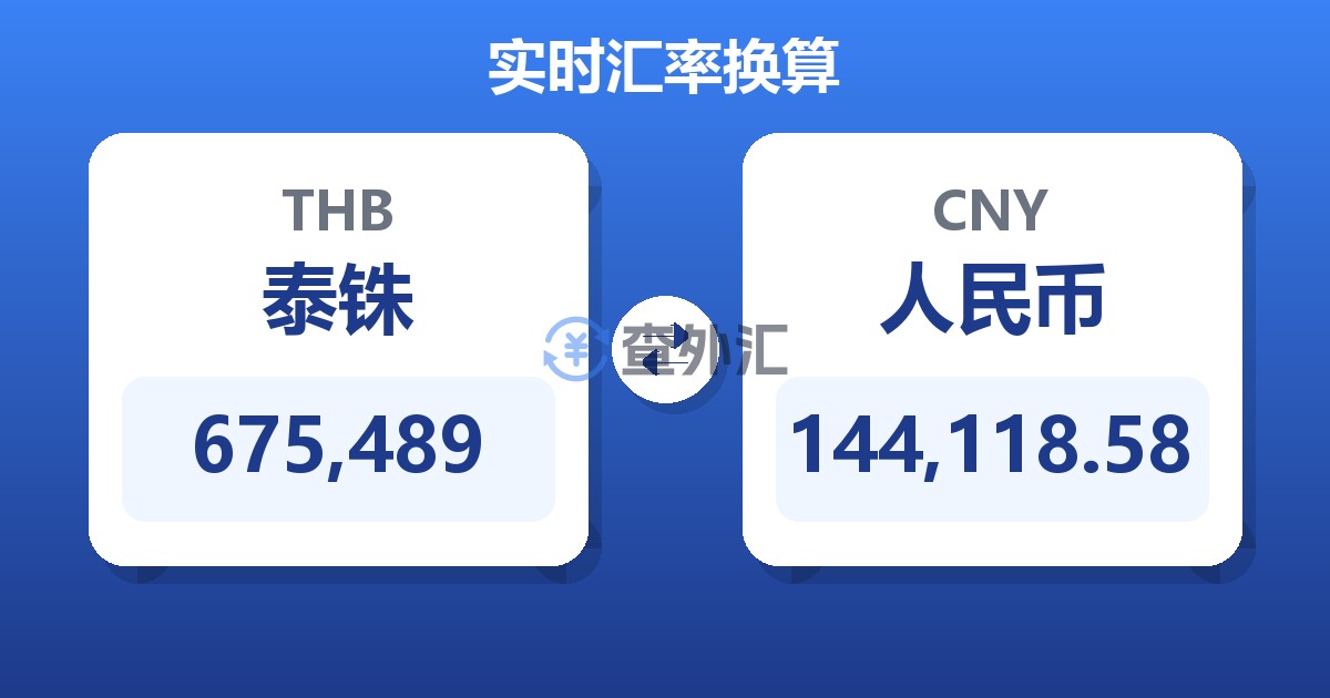 675,489泰铢兑人民币