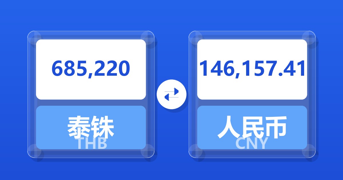685,220泰铢兑人民币