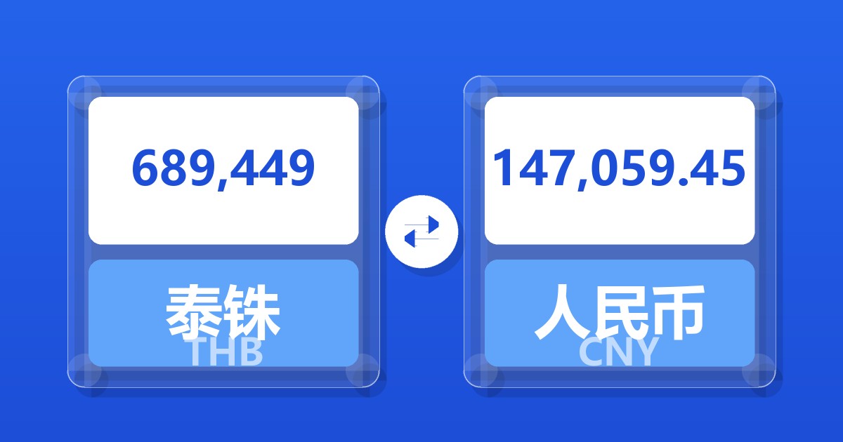 689,449泰铢兑人民币