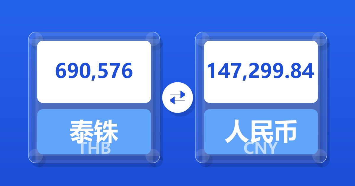 690,576泰铢兑人民币