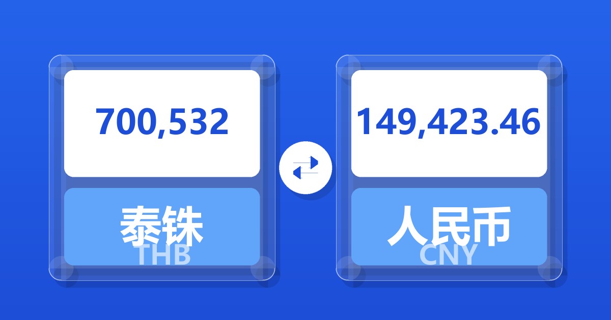 700,532泰铢兑人民币