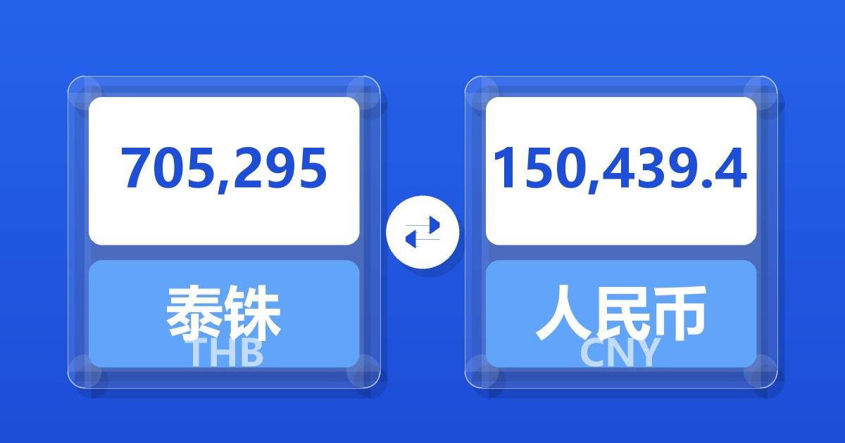 705,295泰铢兑人民币