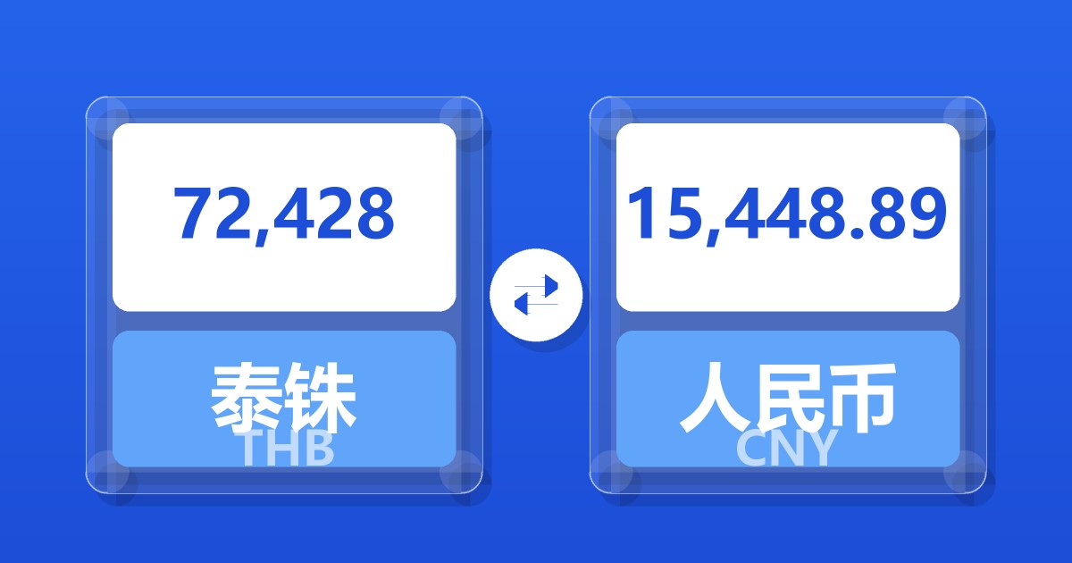 72,428泰铢兑人民币