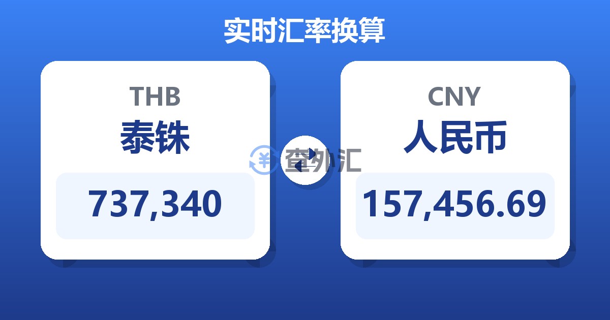 737,340泰铢兑人民币