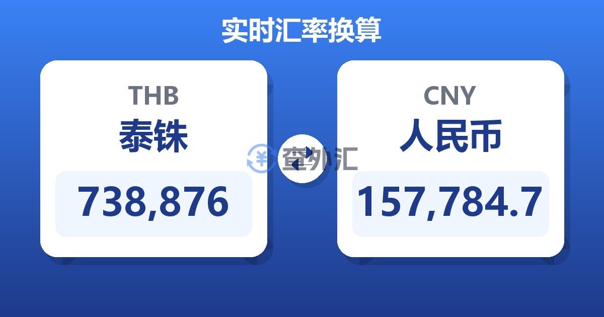 738,876泰铢兑人民币