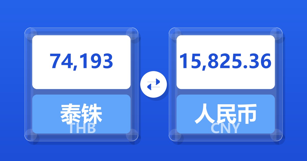 74,193泰铢兑人民币