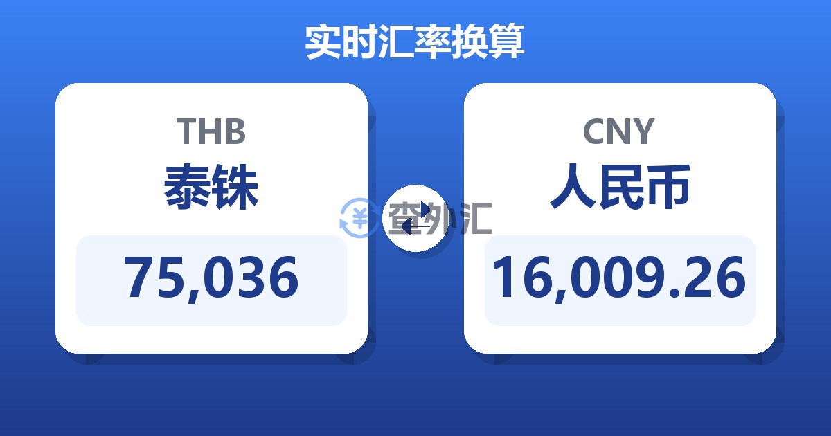 75,036泰铢兑人民币