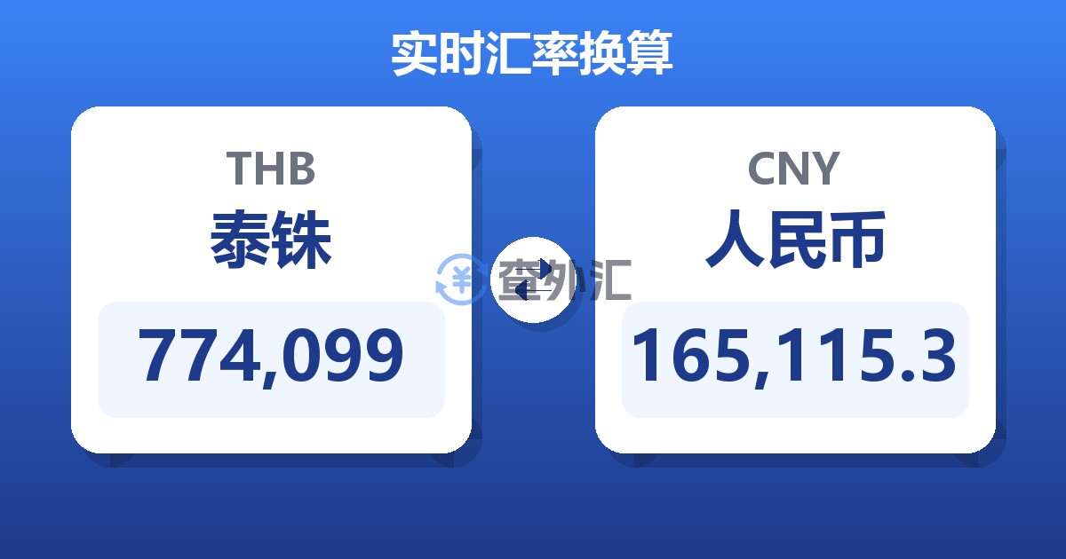 774,099泰铢兑人民币