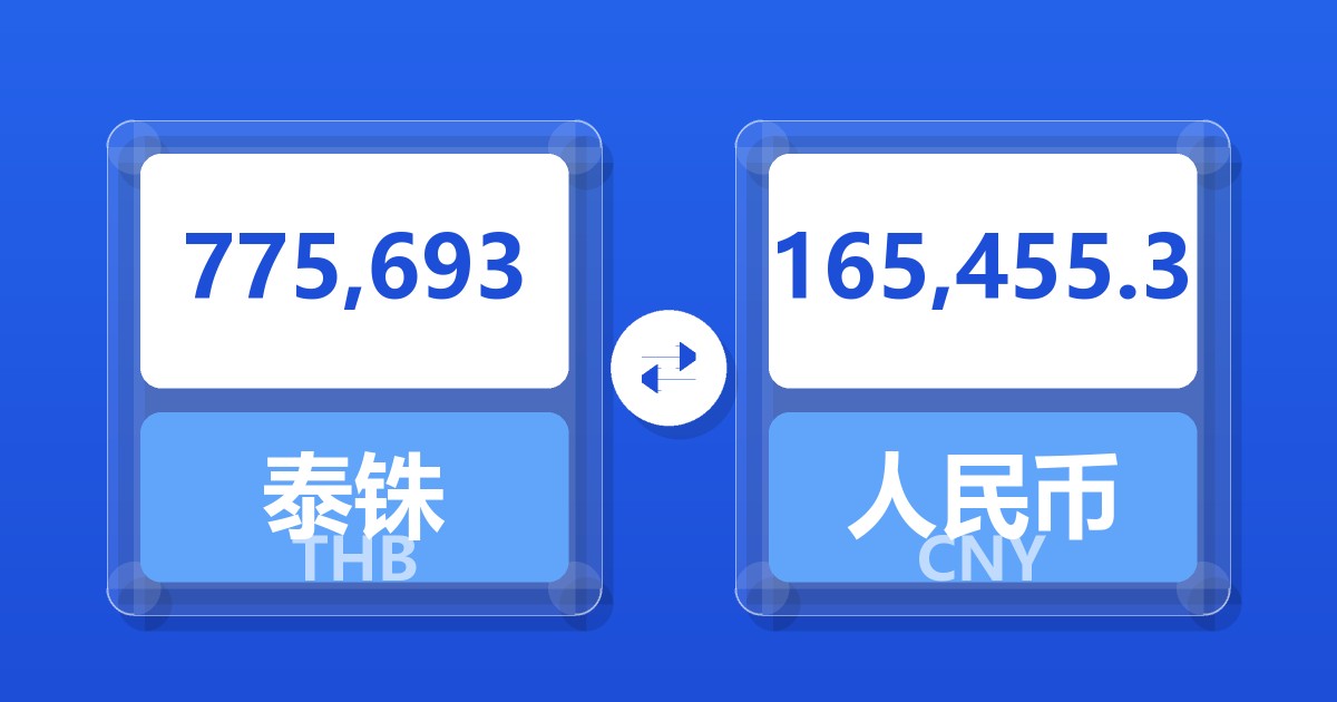 775,693泰铢兑人民币