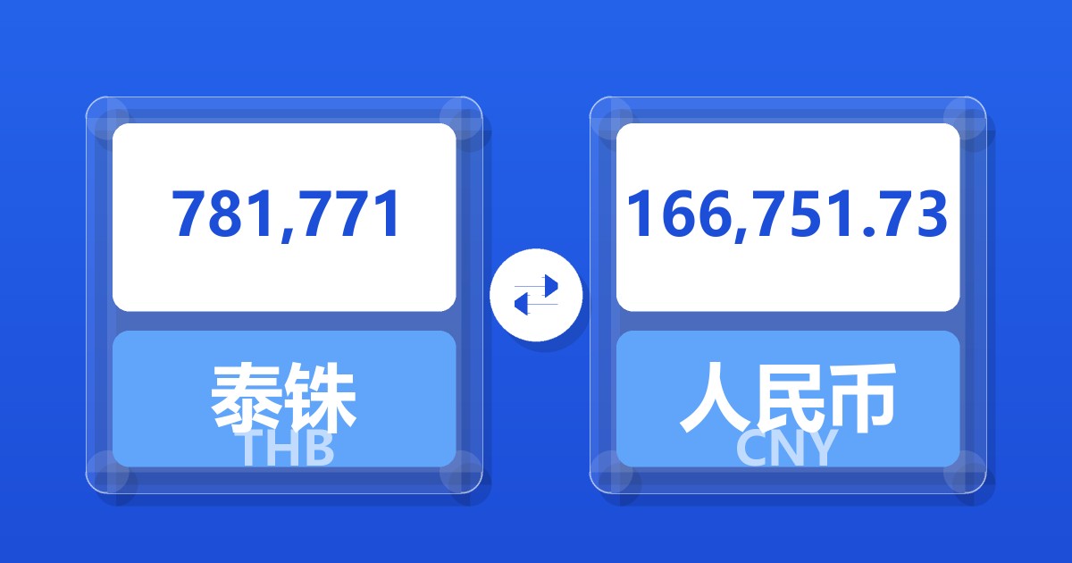 781,771泰铢兑人民币