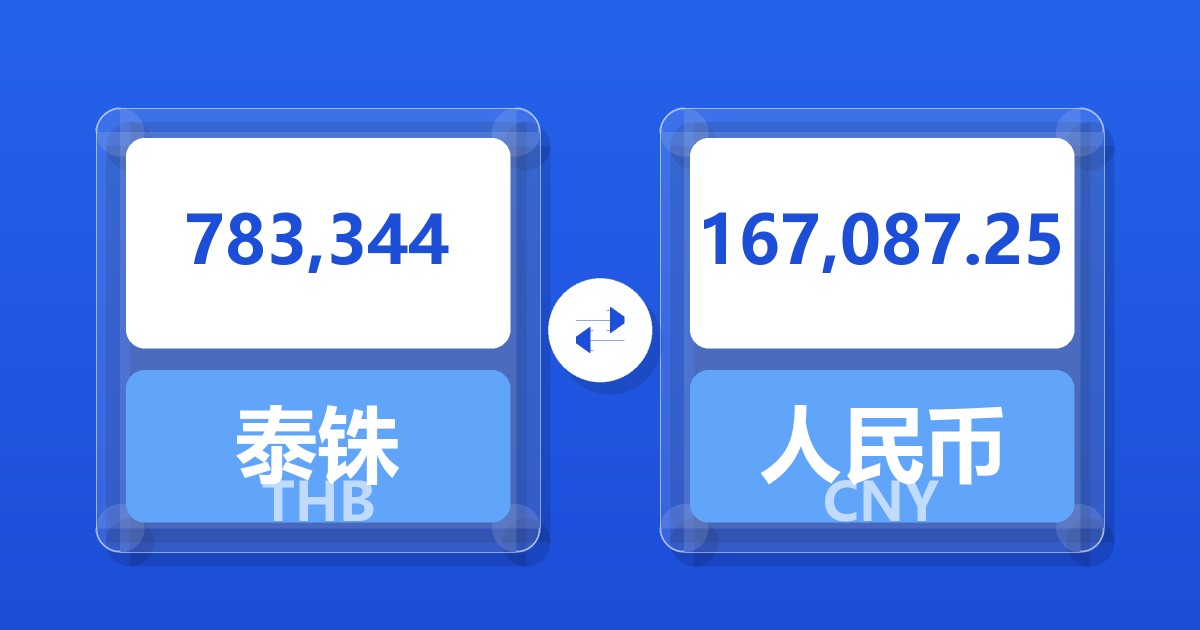 783,344泰铢兑人民币
