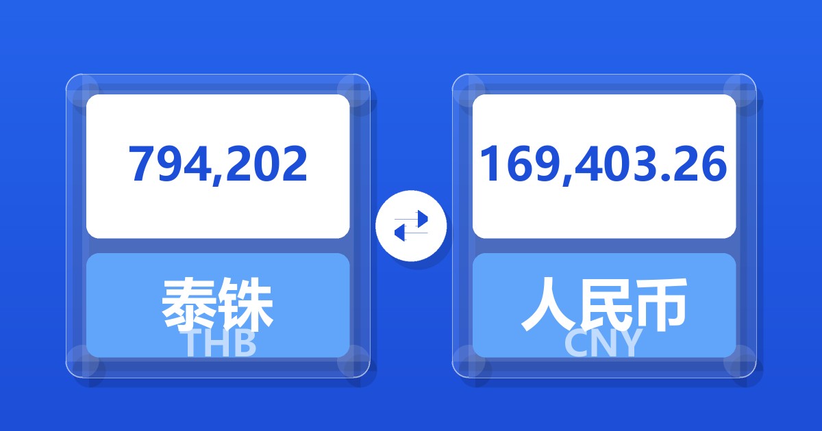 794,202泰铢兑人民币