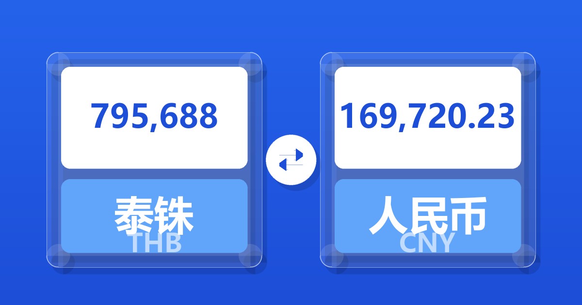 795,688泰铢兑人民币