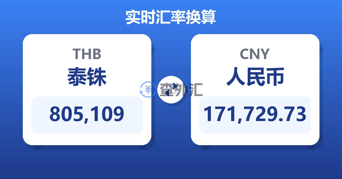 805,109泰铢兑人民币