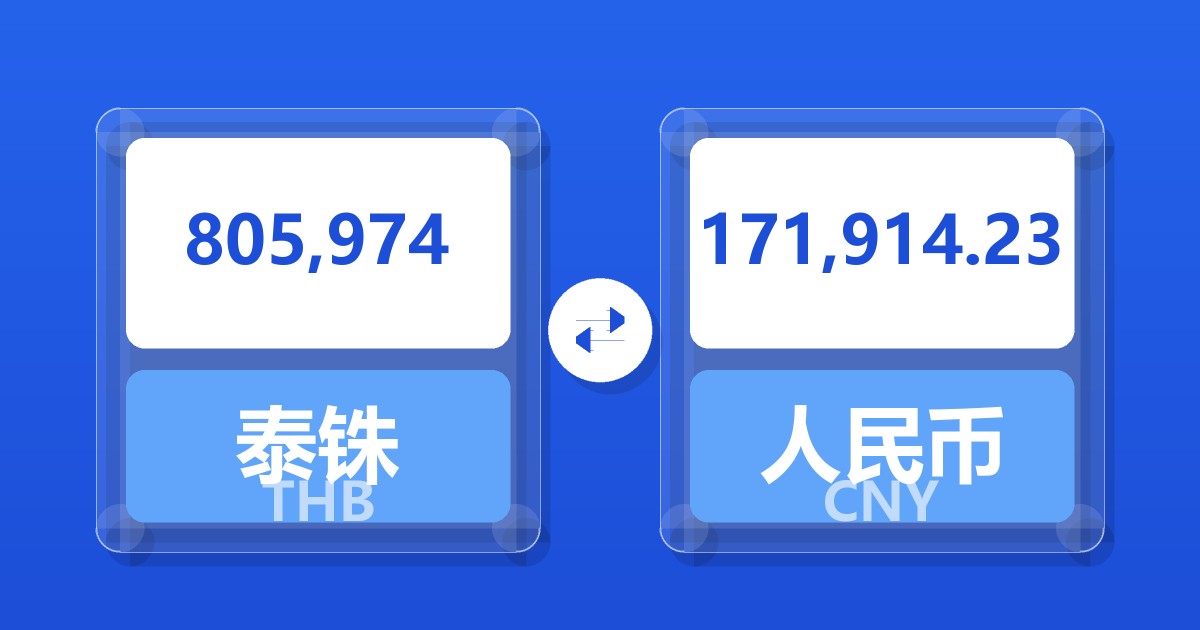 805,974泰铢兑人民币