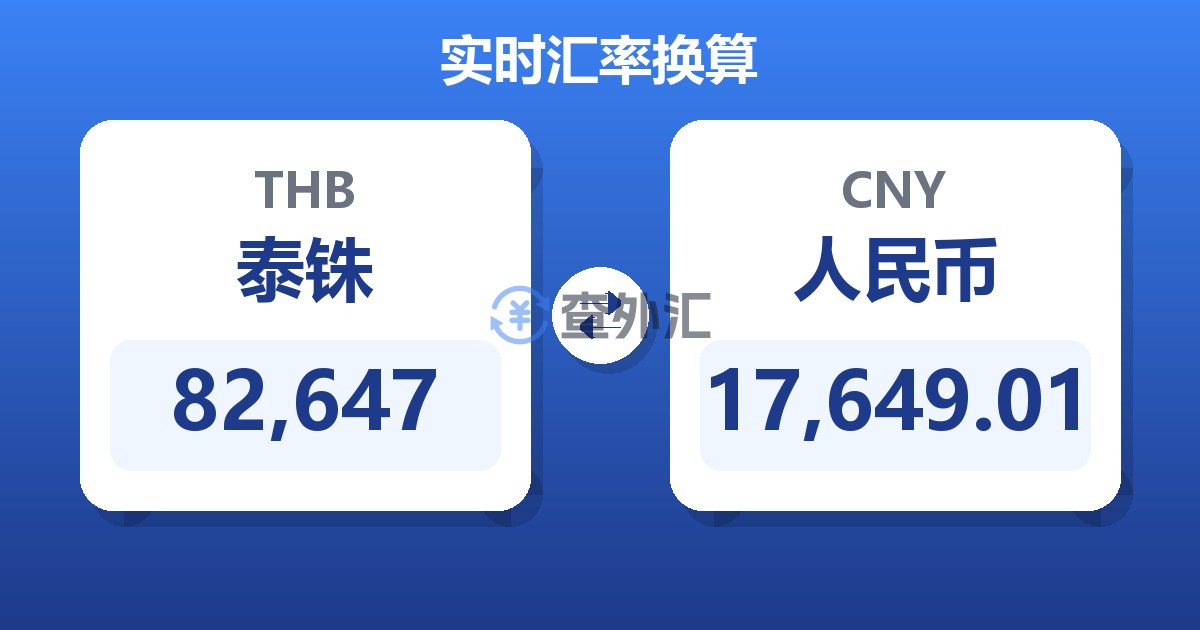 82,647泰铢兑人民币